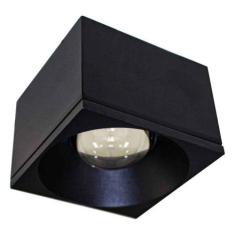 Spot de Sobrepor Quadrado Preto Led 7W 3000K Bivolt DS9835 Delis
