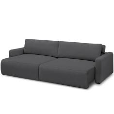 Sofá Retrátil Reclinável Para Sala De Estar Living 240cm Sevilha F04 Bouclê Grafite