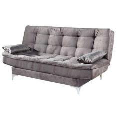 Sofá Cama Casal Reclinável Agatha  - aifos estofados, cinza