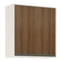 Armário Aéreo de Cozinha 80 cm 2 Portas de abrir 2 Prateleiras Linea L