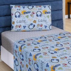 Jogo de Cama lençol INFANTIL SOLTEIRO 3 pç estampado  - SAFIRA ENXOVAI