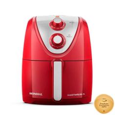 Fritadeira Sem Óleo Mondial AFN-50 Premium Line Inox 5L, 220V, Vermelh