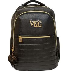 Mochila Notebook 15 Feminina Escolar M3987 Metalizada Preto