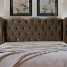 Cabeceira de Cama Box Madeira Estofada Luxo Casal Safira - D'Julia, Ma