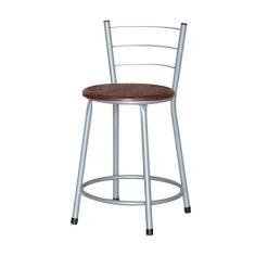 Banqueta Baixa Ratan Cinza Retro - Lamar Design, Marrom