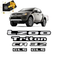 Kit Emblemas Mitsubishi L200 Triton Gls Cr 3.2 2013 Resinado - SPORTIN