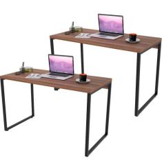 Kit 02 Mesas Para Escritório Home Office Estilo Industrial Form 120 cm