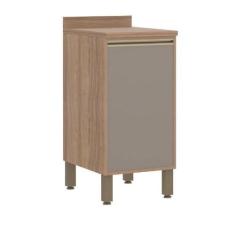 Balcão de Cozinha Yara com 1 Porta 40cm Luciane, Vanilla/Grafite