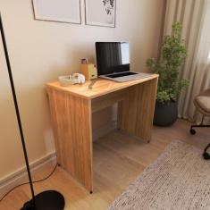 Escrivaninha Mesa Escritório 80cmx47cm 80cm Carvalho Mel - Bramov Móve