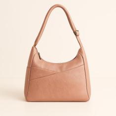 Bolsa Media Alça Transversal Divisorias Feminina de Ombro Estilo Saco 