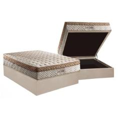 Cama Box Baú Casal: Colchão Molas MasterPocket Ensacadas Paropas Eco L
