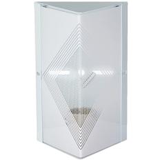Plafon Arandela de Sobrepor Cordoba com Difusor Listrado para 1 Lâmpada Eletrônica Led E-27-20x13 cm