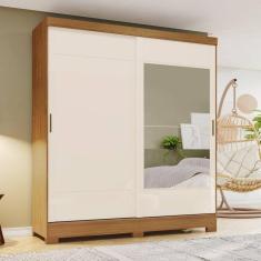 Guarda Roupas Casal 2 Portas 2 Gavetas B74 Marrom/Off White