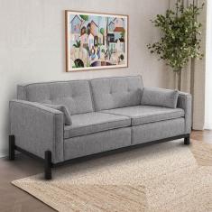 Sofá Tiê 2 Lugares 188cm em Linho CabeCasa MadeiraMadeira Cinza