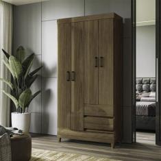 Guarda Roupa 4 Portas 2 Gavetas com Pés Fit Jequitiba