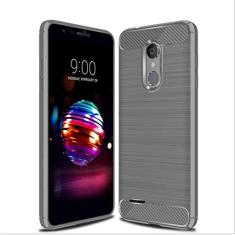 Capa para LG K10 Alpha 2018, capa de material de fibra de carbono, macia, antiderrapante, antiimpressões digitais, capa totalmente protetora para LG K10 Alpha 2018