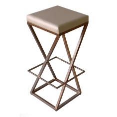 Banqueta Zênite - Cobre - Assento Estofado