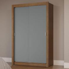 Guarda-Roupa Solteiro 2 Portas de Correr Rustic/Cinza Milano Madesa