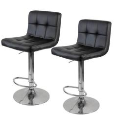 Kit 2 Banquetas Gomos Para Cozinha Preta - Universal Mix