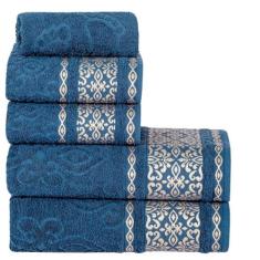 Jogo Toalhas Banho E Rosto Paris 5 Pçs Super Luxo Gigante - De Luca En