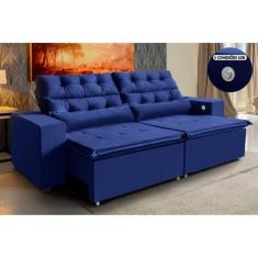 Sofá 3 Lugares América Retrátil, Reclinável 2,12 Metros Tecnologia Car