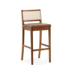 Banqueta Quito Marrom e Amêndoa - Modern