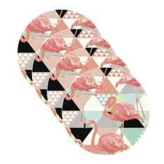 Sousplat Flamingo Formas - NSW, 4 Peças, Sem base