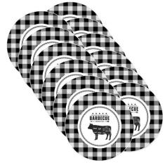 Sousplat BBQ Preto - NSW, 12 Peças, Sem base