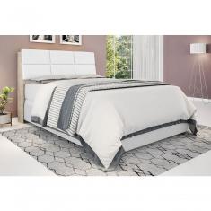 Cabeceira Box Casal 1,38 Amarula Com Painel Class Branco