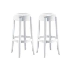 Banqueta Sala De Jantar Shine Uz8007 Kit 2 Un Polipropileno Branco - Kappesberg