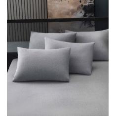 Lençol Avulso Liso Casal Fusion Vivaldi Cinza, Cinza, UN