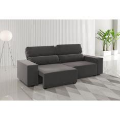 Sofá Retrátil e Reclinável 3 Lugares 2m Veludo Lion - Viero