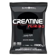 Creatine Turbo Refil - 500g - Sem sabor - BlackSkull - Creatina Monohidratada em pó, com carboidrato para melhor absorção e performance.