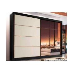 Guarda Roupa Casal 2 Portas de Correr e 6 Gavetas c/ 1 Espelho Sevilha