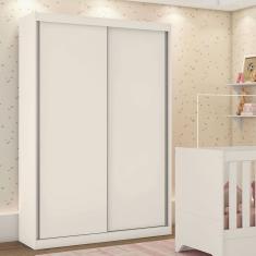 Guarda Roupa Infantil Porta de Correr Hope 2 Portas 100% MDF Off White Móveis Estrela