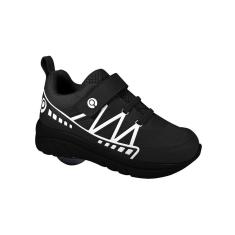 Tênis de Rodinha Infantil Ortopé Preto e Branco