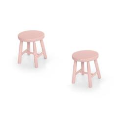 Kit 2 Banquetas Infantil Espanha Deiss Rosa