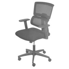 Cadeira Escritório Giratória Diretor Atlanta Assento Tecido Tela Mesh Preta Base Nylon Rodízio Preto