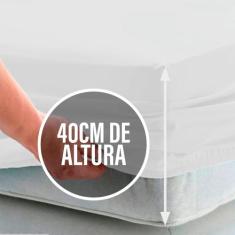 Lençol Queen Avulso 40cm de Altura com Elástico Percal 200 Fios 100% A
