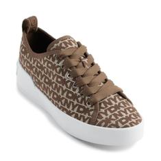 DKNY Tênis feminino de malha sem cadarço, Chino, 35