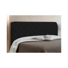 Cabeceira Cama Box Casal Queen 160cm Paris Veludo Preto - JS Móveis, P