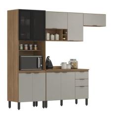 Armário de Cozinha Modulada Rubi Compacta 4 Peças EdeCasaMóveis - EDEC