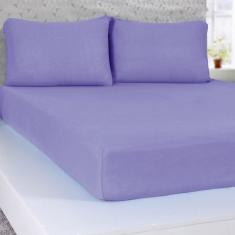 Lençol Casal Serena Malha 100% Algodão 138x188x23cm