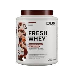 Fresh Whey Protein - Chocolate e Avelã 450g - 20g de Proteínas por Porção - Suplementos Naturais, Suplementação Treino Academia, Ganho Muscular Hipertrofia - DUX HUMAN HEALTH