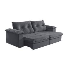 Sofá 5 Lugares Retrátil E Reclinável Martins M-164 Veludo Grafite