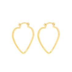 Brinco Rommanel Banhado Ouro Argola De Coração 523831, 0