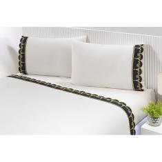 Jogo Lençol Casal Viúva 2,03Mx1,20Mx40Cm 4 Peças 180 Fios