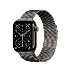 Apple Watch Series 11 GPS + Cellular, Caixa em titânio ardósia de 42 mm com Loop milanesa ardósia