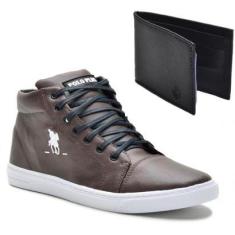 Kit Com Um Tênis Casual Costura Reforçada Masculino E Uma Carteira Simples-Masculino