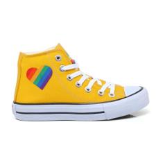 Lgbt Tenis All Feminino Cano Alto Star Lona Hi Qualidade Envio Imediat